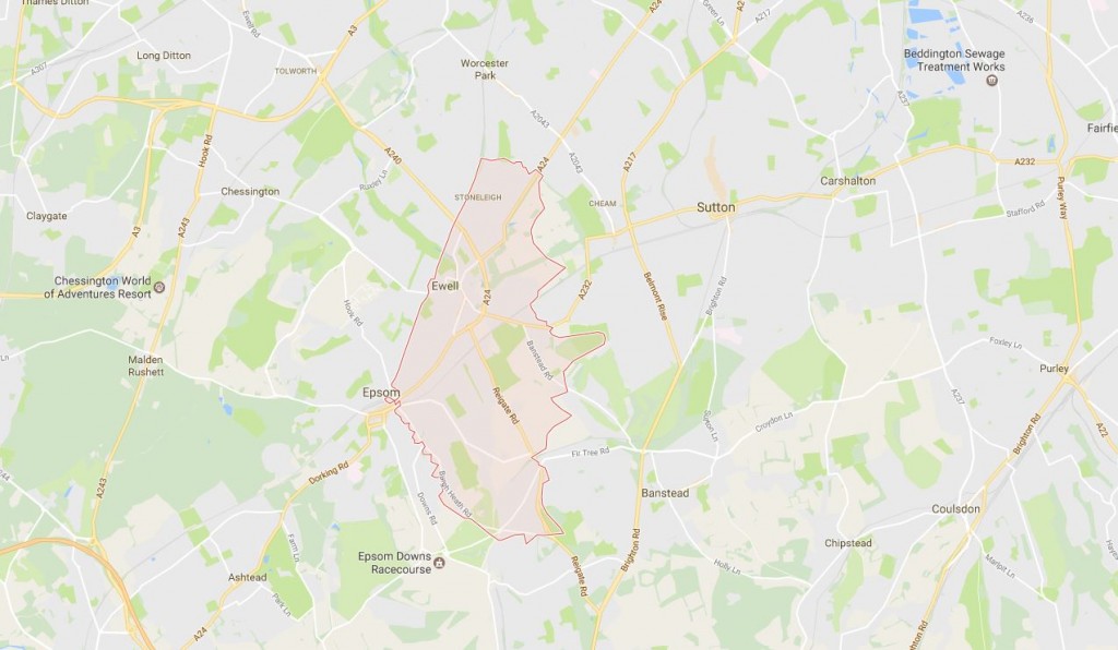 Ewell Town KT17 Map